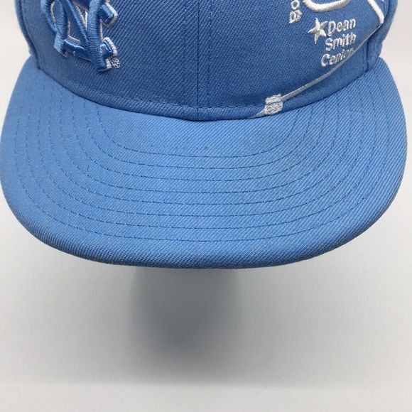 UNC North Carolina Tarheels New Era Fitted Hat Baseball Cap 7 3/8. Map detail. - Picture 3 of 16